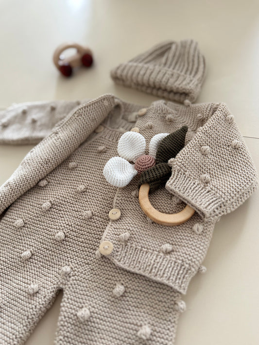 Vest met pompons van biologisch katoen