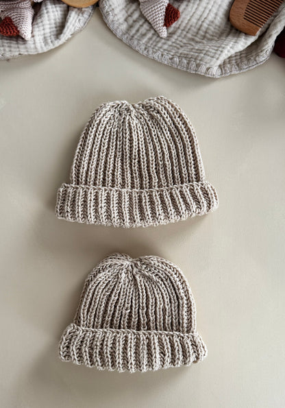 Organic Cotton Beanie - Beige
