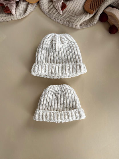 Organic Cotton Beanie - Cream