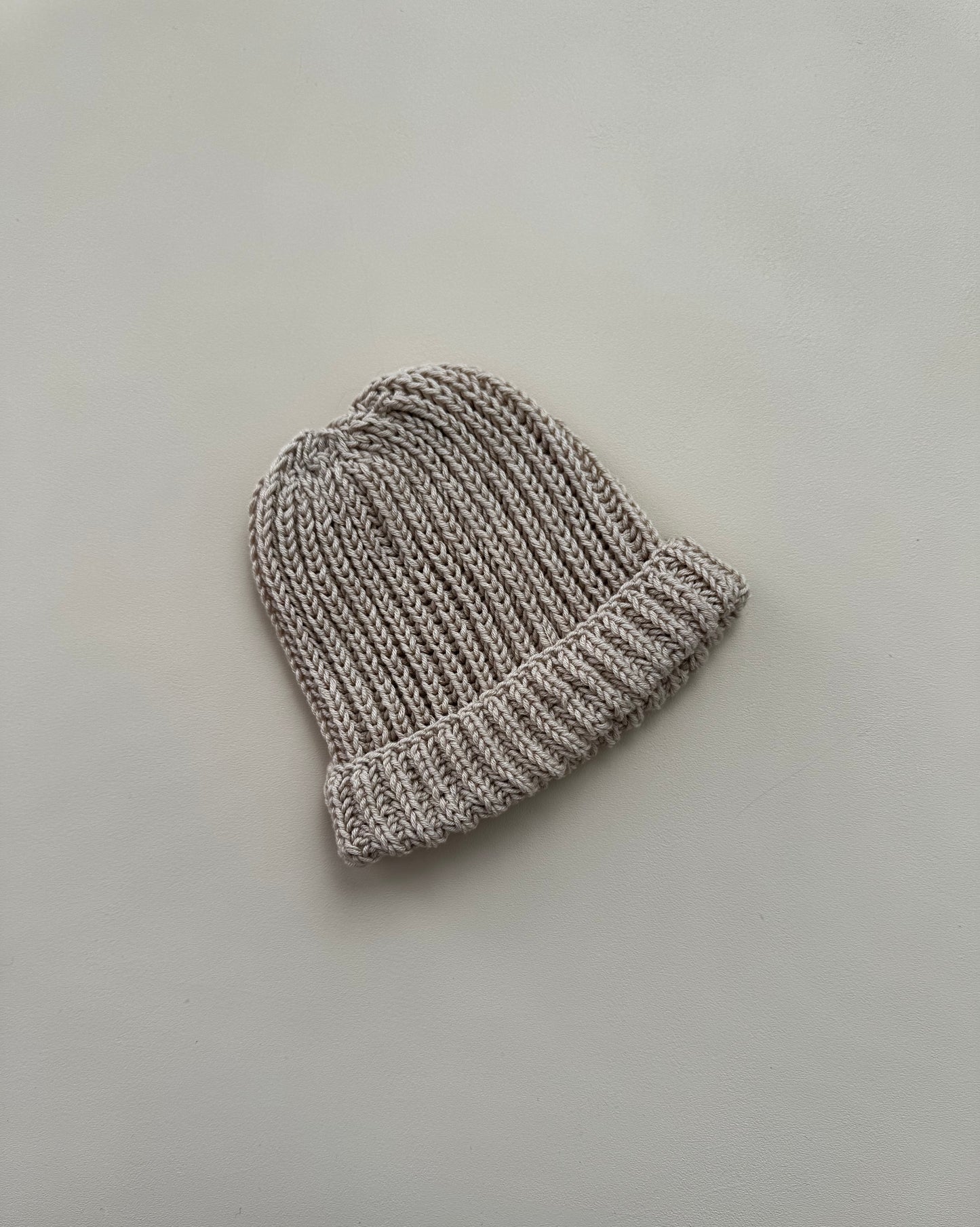 Beanie van biologisch katoen - Beige