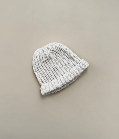 Beanie van biologisch katoen - Créme
