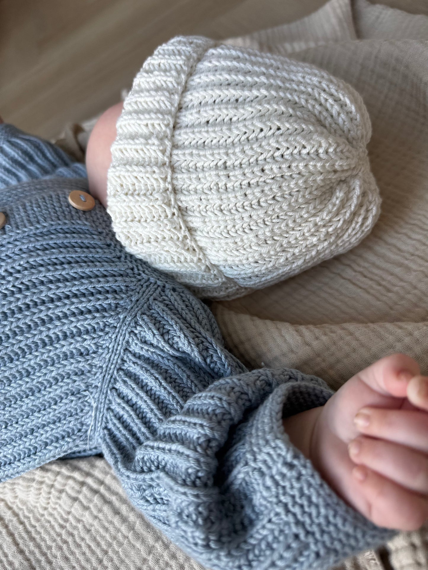 Organic Cotton Beanie - Cream