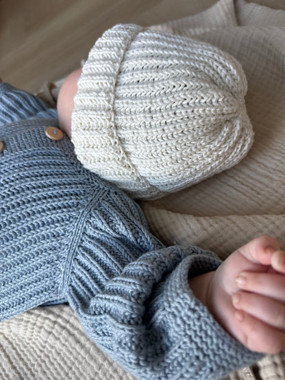 Organic Cotton Beanie - Cream