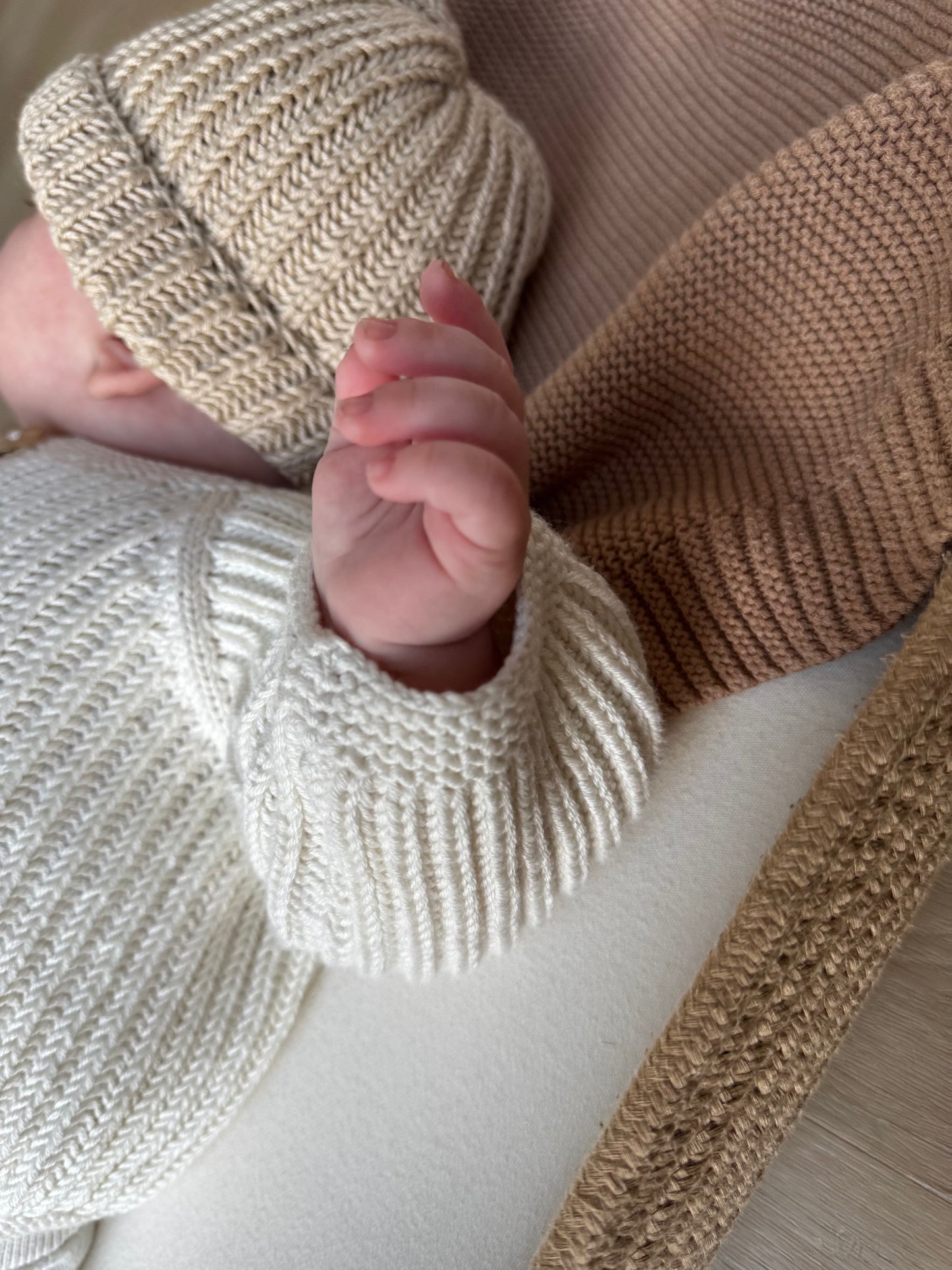 Organic Cotton Beanie - Beige